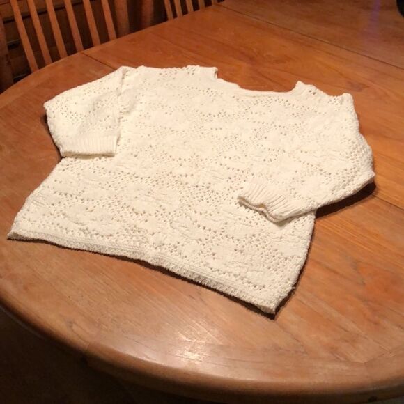 White Hand Knit Sweater - Picture 5 of 12